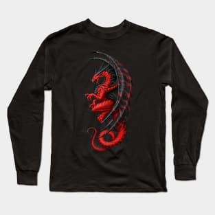 Master Dragon red Long Sleeve T-Shirt